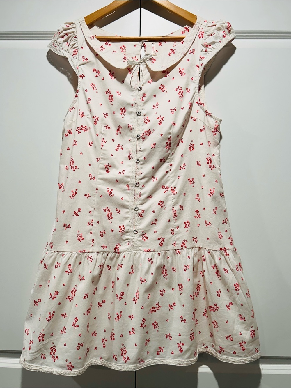 Free People Cream Mini Dress with Pink Floral Print - Picture 2 of 15